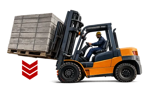 فشار بیشتر بار لیفتراک روی چرخ های جلو